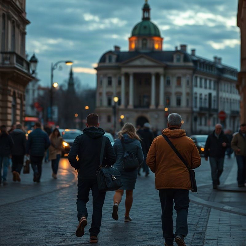 Полтавская улица в вечернем свете с редакционной атмосферой